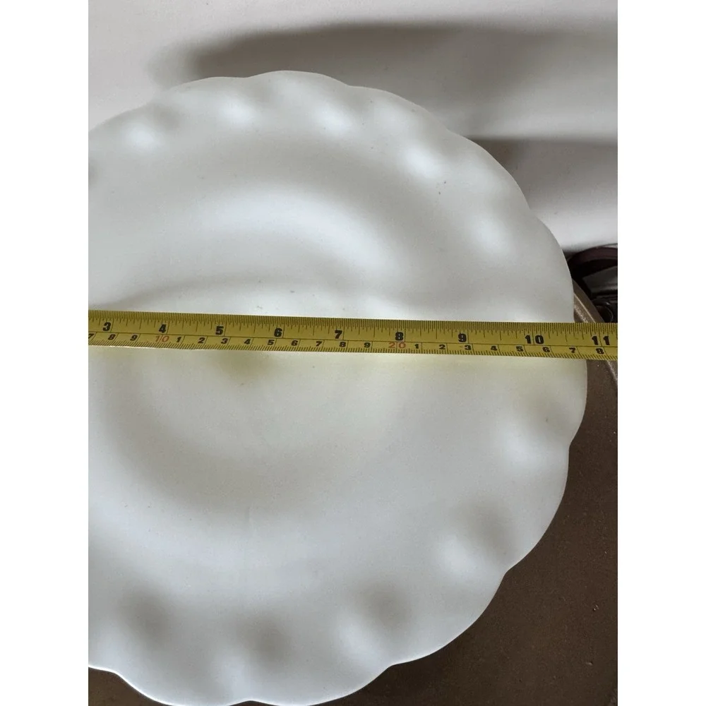 Indiana Milk Glass Cake Plate Vintage Antique Cottage Grandma Granny